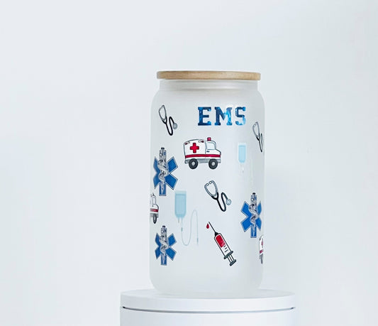 EMS 16oz. Glass Tumbler