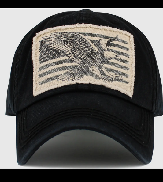 Eagle Flag Vintage Hat